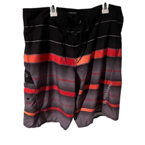 Billabong red and black bathing suit